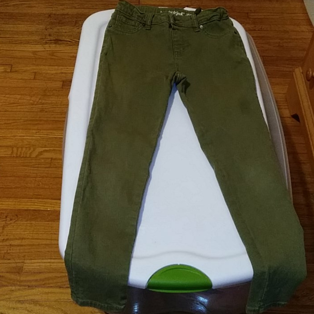 Girls green jeggings